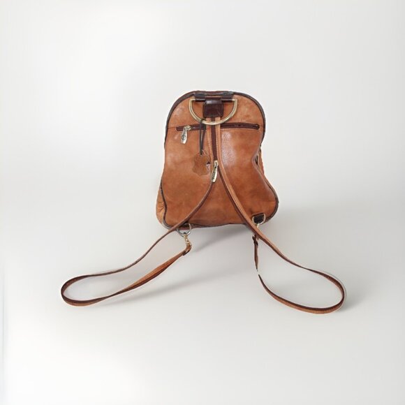 Valentina Back Pack Distressed Brown Convertible Bsckpack  display picture 2